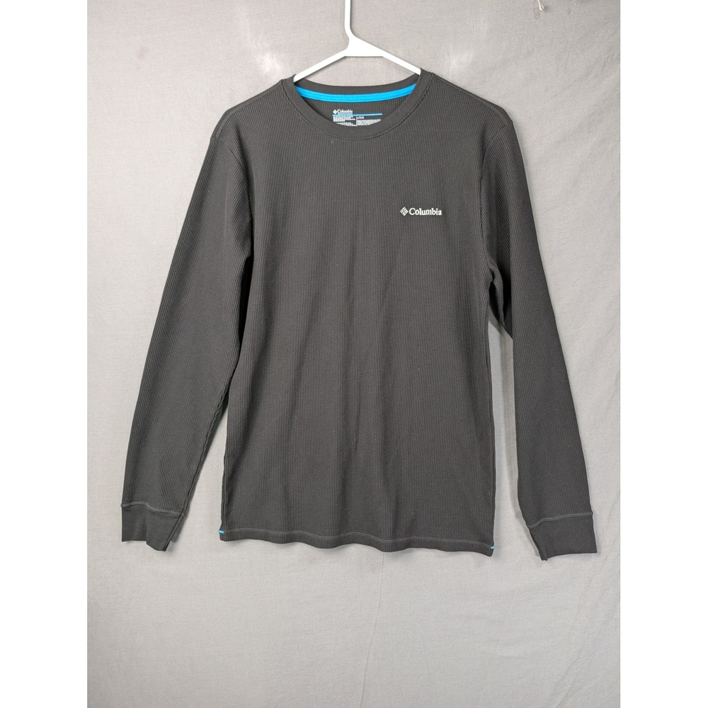Columbia Sportswear Mens Long Sleeve Waffle Knit Thermal Shirt Charcoal Gray L